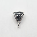 Antique Silver Bail (Dotted), 17x8mm (3pcs)