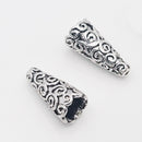 Antique Silver Cones (Decorative), 19.5x9.5mm (4pcs)