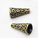 Antique Brass Cones (Decorative), 19.5x9.5mm (4pcs)