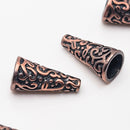 Antique Copper Cones (Decorative), 19.5x9.5mm (4pcs)
