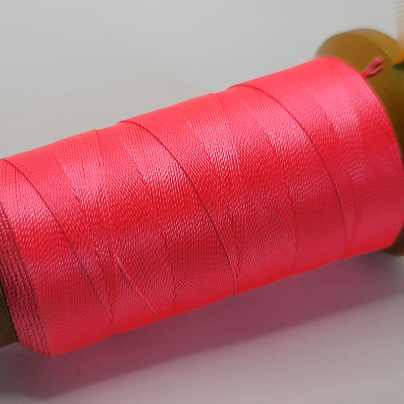 Nylon Knotting Cord, Neon Pink 6-ply 0.4mm, 350m