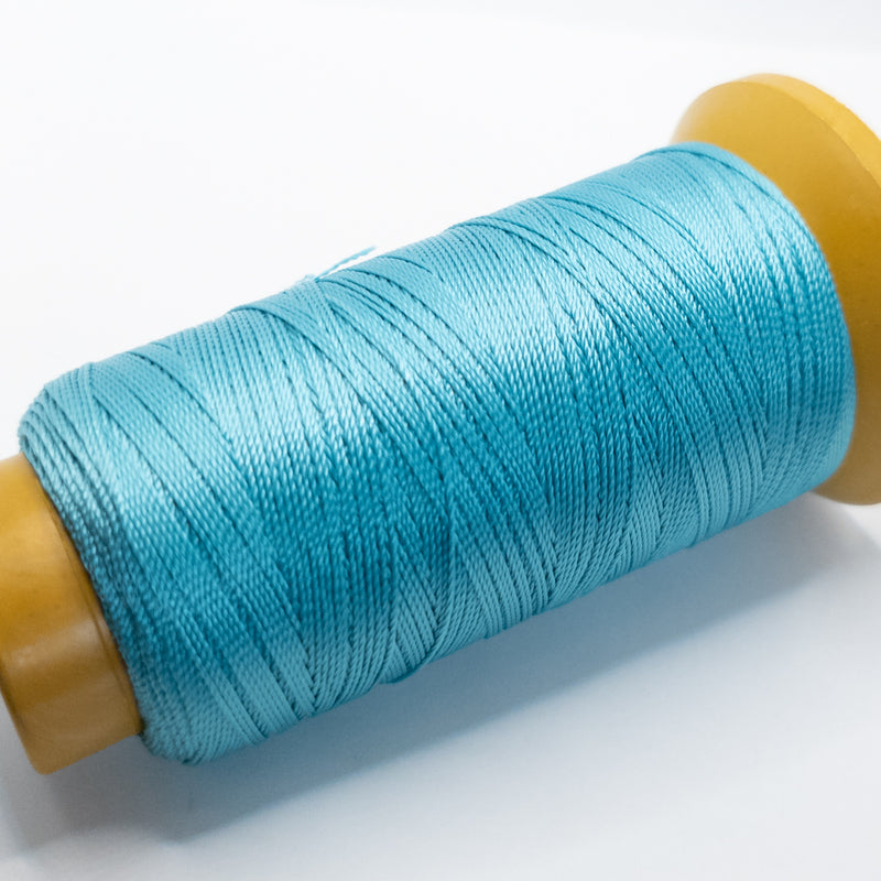 Nylon Knotting Cord, Turquoise 6-ply, 0.4mm, 350m
