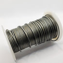 Leather Cord, Metallic Charcoal 2.0mm, sold per metre