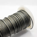 Leather Cord, Metallic Charcoal 2.0mm, sold per metre