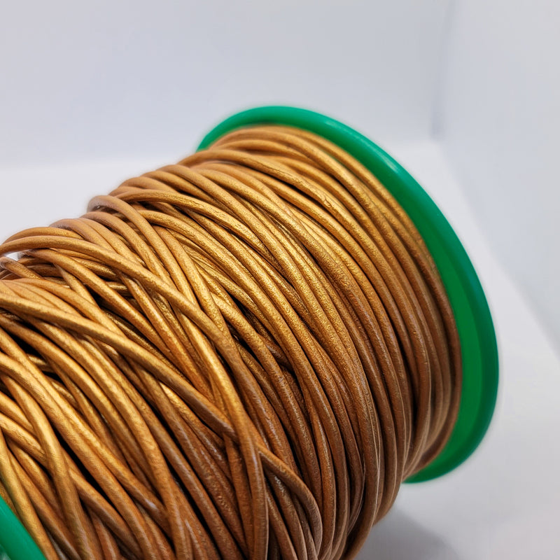 Leather Cord, Golden Yellow 2.0mm, sold per metre