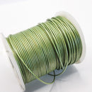 Leather Cord, Pearlescent Sea Form Green 1.0mm, sold per metre