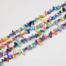 Colorful Mother-of-Pearl Pointy Flat 3-4x7-11mm (PX)