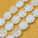 Milky Quartz Puff Coin 20mm