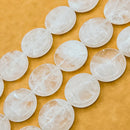 Milky Quartz Puff Coin 25mm