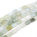New Jade Flat Rectangle 17x12mm