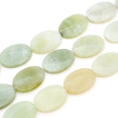 New Jade Flat Oval 35x24.5mm
