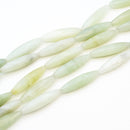 New Jade 4-sided Tube 40x10mm