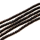 Red Obsidian Puff Rondelle 5x8mm