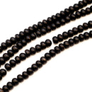 Red Obsidian Puff Rondelle 7x9mm