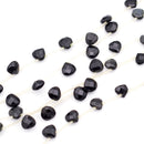 Obsidian Faceted Briolette 9mm