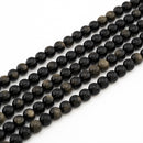 Gold-Sheen Obsidian Round 10mm
