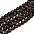 Red Obsidian Puff Heart 13x13.5mm