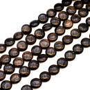 Red Obsidian Puff Coin 14mm