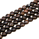 Red Obsidian Puff Heart 15x15.5mm