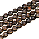 Red Obsidian Puff Coin 16mm