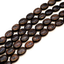 Red Obisidan Puff Oval 18x14mm