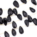 Obsidian Faceted Teardrop 22x12mm
