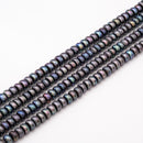 Peacock Blue Pearl Button 4.5-5x8mm