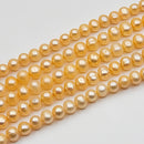 Cream Orange Pearl Half Potato 6mm