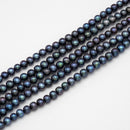 Peacock Blue Pearl Potato 7x8mm