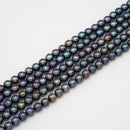 Peacock Blue Pearl Potato 7.5mm