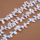 White Pearl Keshi, ~8x14-16mm