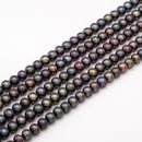 Peacock Blue Pearl Potato 8mm