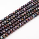 Peacock Blue Pearl Potato 8.5-9mm