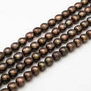 Peacock Bronze Pearl Rice 11.5x10mm