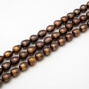 Chocolate Pearl Teardrop ~12-15x10mm