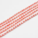 Salmon Pink Pearl Rice 4.5x4mm (PX)
