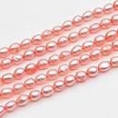 Salmon Pink Pearl Rice 4.5x4mm (PX)