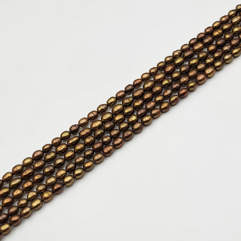 Golden Bronze Pearl Rice 5x4.5mm (PX)