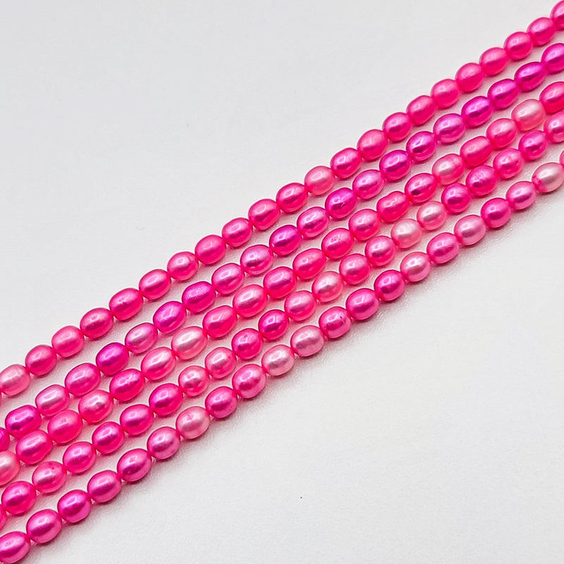 Bright Pink Pearl Rice 5.5x5mm (PX)