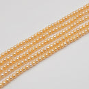Cream Orange Pearl Button 5x5.5mm (PX)