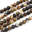 Brown Sardonyx Matte Round 12mm