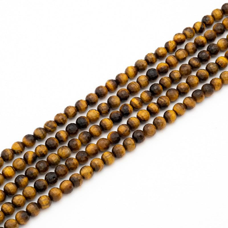 Yellow Tiger's Eye Faceted Round 6mm (MiF)