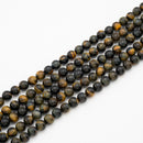Blue Yellow Tiger's Eye Round 8mm
