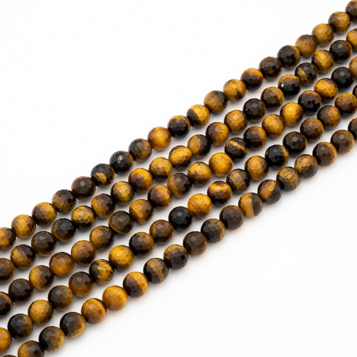 Yellow Tiger's Eye Faceted Round 8mm (MiF)