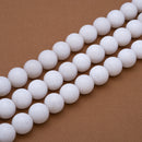 White Jade Round (Op) 14mm