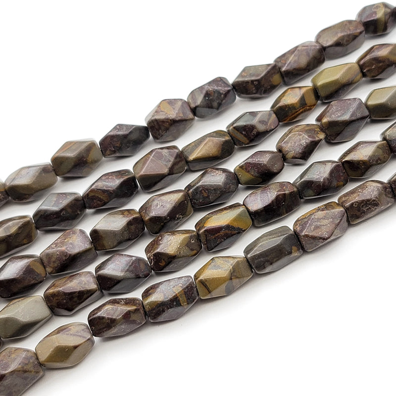 Brown Jasper Faceted Nugget 12x8mm (XS)