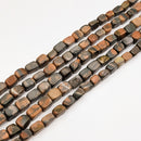 Brown Squid Jasper Rectangular Cube 12x8.5mm (XS)