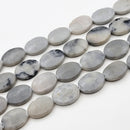 Grey Jasper Flat Oval 20x15mm (XS)