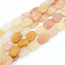 Yellow Jade Rectangle 18x13mm