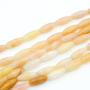 Yellow Jade Tube 20x8mm